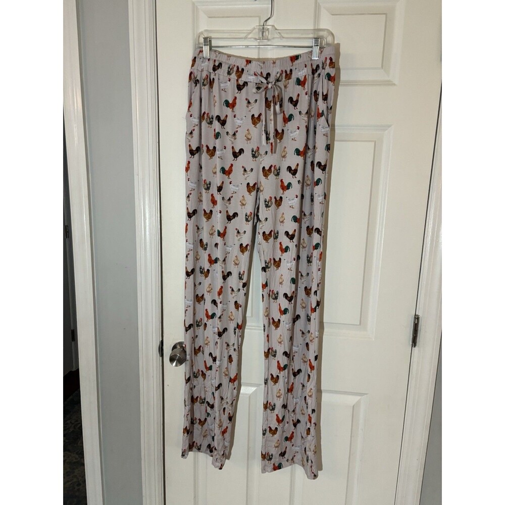 Women’s Bamboo Pajama Pants Soft chicken farmer farm Lounge Cozy Womens XXL